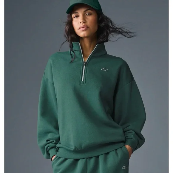ALO Yoga | Tops | Alo Accolade 4 Zip Pullover Nwt Winter Ivy Nwt